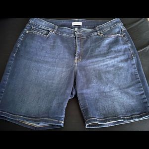 Medium Wash Bermuda Jean Shorts